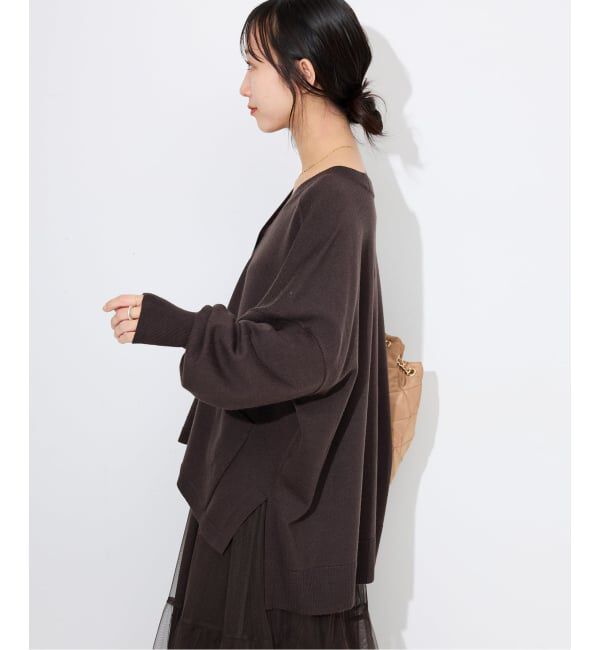 SLOBE IENA「《追加》ウォッシャブルワイドシルエットカーディガン」|カーディガン|