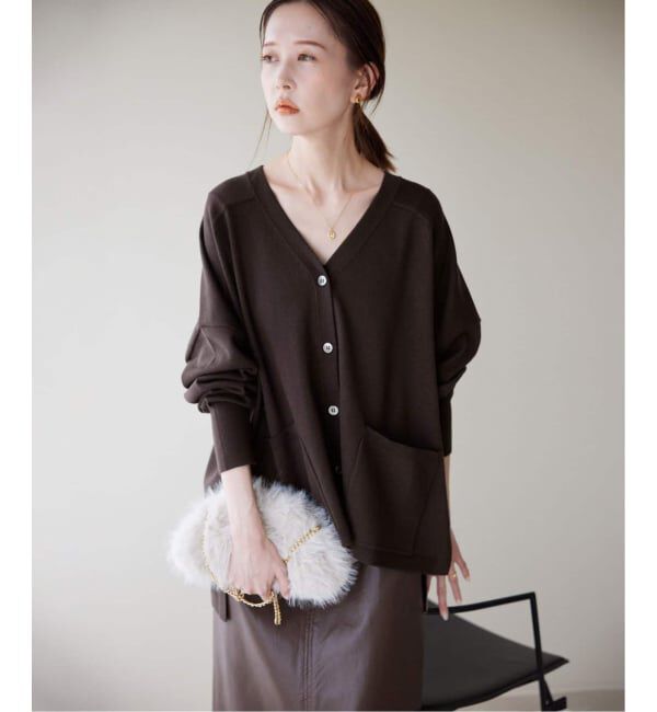 SLOBE IENA「《追加》ウォッシャブルワイドシルエットカーディガン」|カーディガン|
