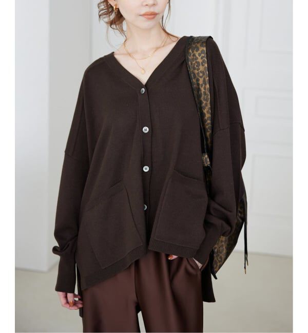 SLOBE IENA「《追加》ウォッシャブルワイドシルエットカーディガン」|カーディガン|