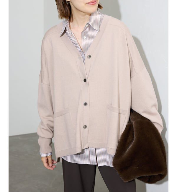 SLOBE IENA「《追加》ウォッシャブルワイドシルエットカーディガン」|カーディガン|