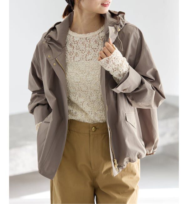 IENA「《予約》撥水フーディーブルゾン」|ブルゾン・スタジャン|