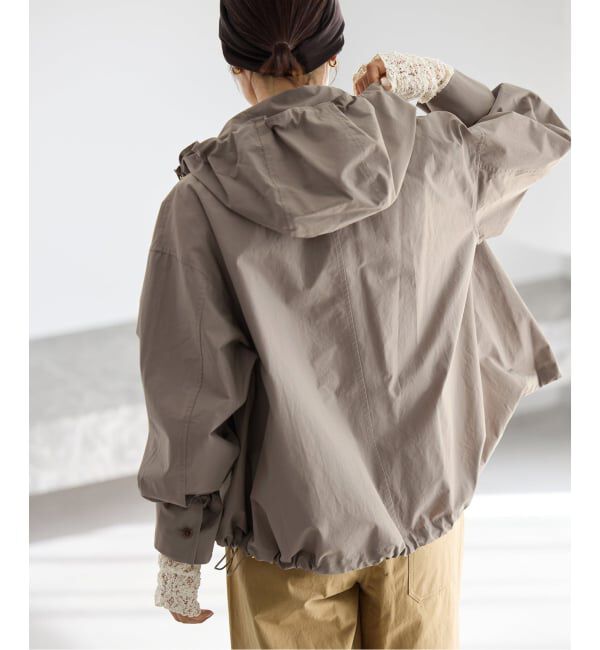 IENA「《予約》撥水フーディーブルゾン」|ブルゾン・スタジャン|