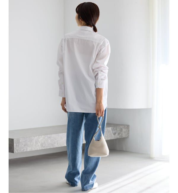 IENA「《予約》MA/RE/マレ RIBBON SHIRTS シャツ LIGHT COTTON 104 GR」|シャツ・ブラウス|