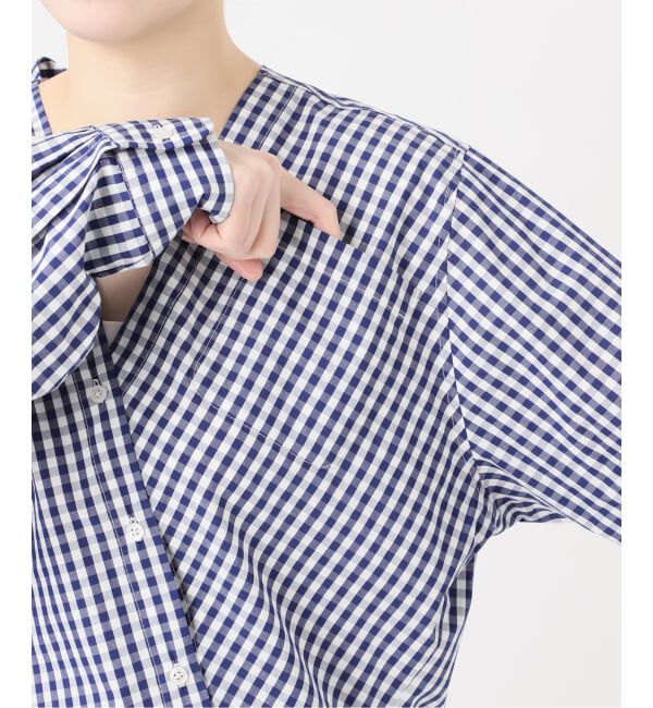 IENA「《予約》MA/RE/マレ カシュクールSHIRTS シャツ LIGHT COTTON 104 GR」|シャツ・ブラウス|