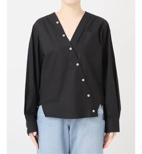 IENA「《予約》MA/RE/マレ カシュクールSHIRTS シャツ LIGHT COTTON 104 GR」|シャツ・ブラウス|