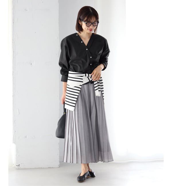 IENA「《予約》MA/RE/マレ カシュクールSHIRTS シャツ LIGHT COTTON 104 GR」|シャツ・ブラウス|