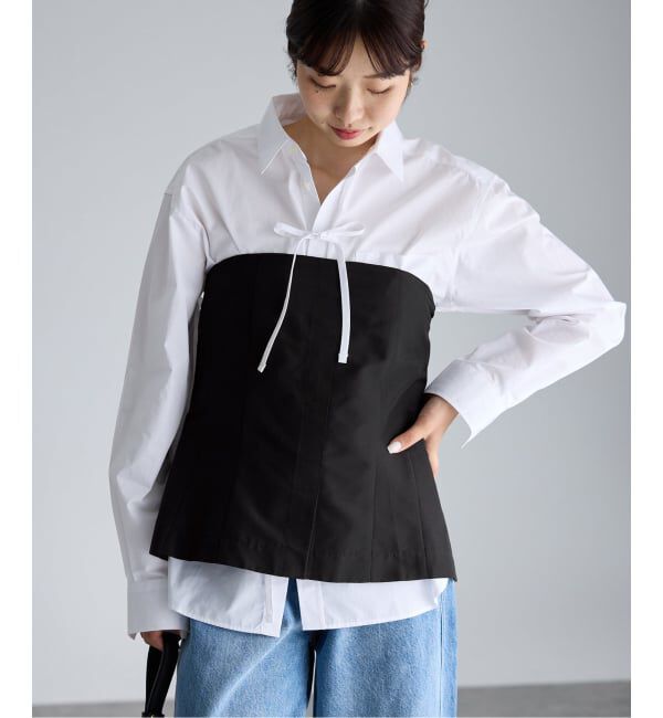 IENA「《予約》MA/RE/マレ ビスチェ STIFF SILK POLYFAILL」|シャツ・ブラウス|