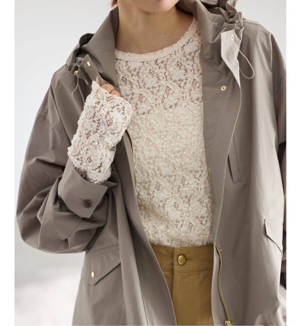 IENA「《一部カラーWEB限定/追加4予約》Flowerストレッチレースプルオーバー」|Tシャツ・カットソー|