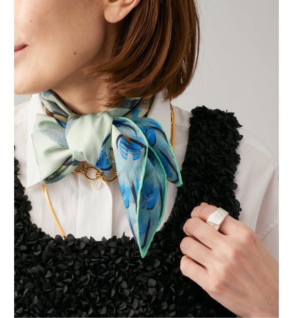 VERMEIL par iena「《予約》PIERRE LOUIS MASCIA ピエール ルイマーシャ 67x67cm 517633/101」|バンダナ・スカーフ|ブルー A