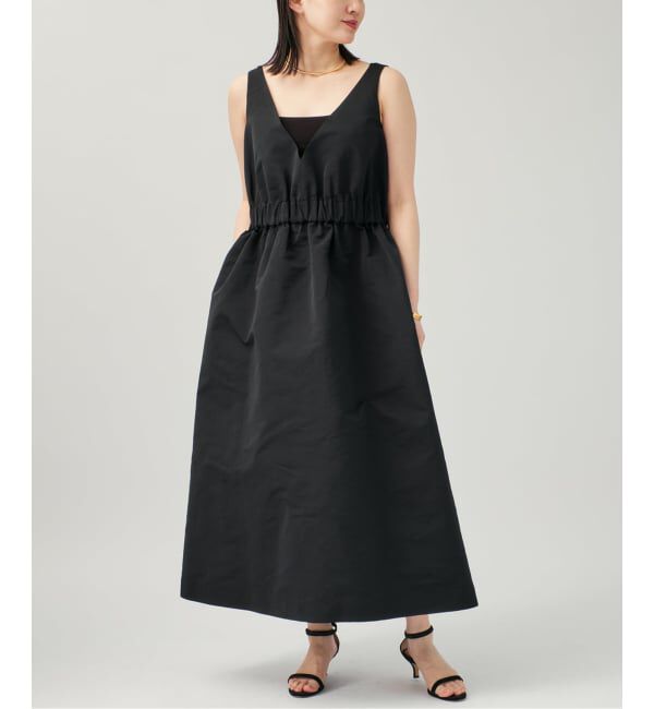 VERMEIL par iena「《予約》SAQUI サキ Taffeta Jumper ドレス 26SS09」|ワンピース|ブラック