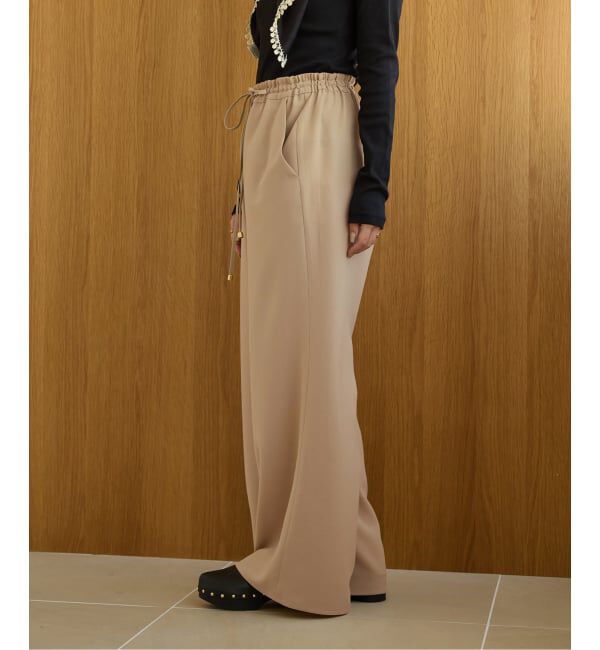 IENA LA BOUCLE「《追加2予約》IENA LA BOUCLE ポリエステルトロイージーパンツ」|その他|