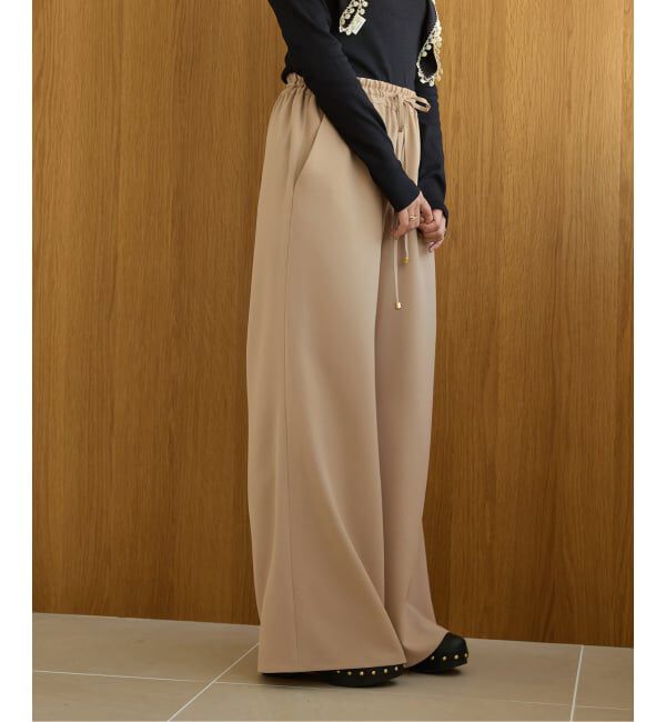 IENA LA BOUCLE「《追加2予約》IENA LA BOUCLE ポリエステルトロイージーパンツ」|その他|