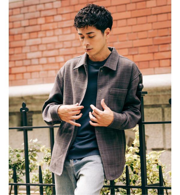 EDIFICE「コットン ツイード リングドット シャツ」|シャツ・ブラウス|