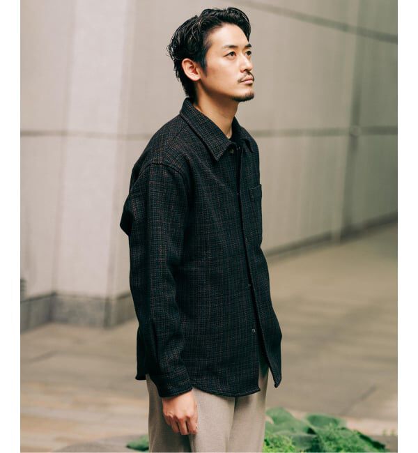 EDIFICE「コットン ツイード リングドット シャツ」|シャツ・ブラウス|