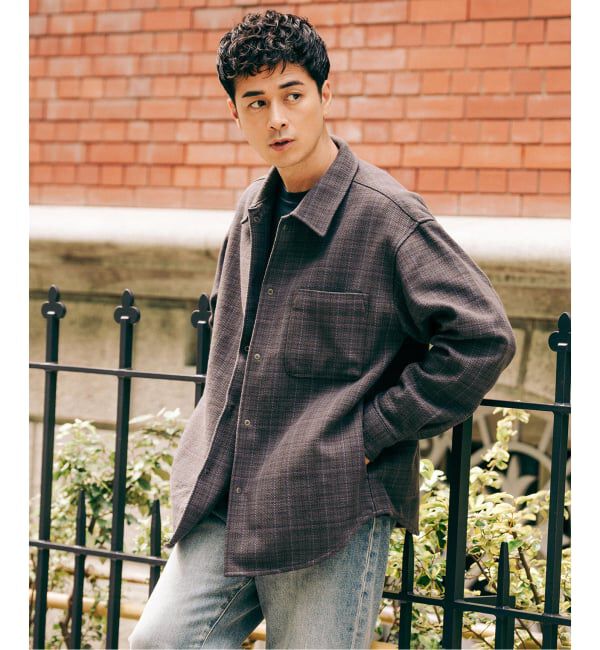 EDIFICE「コットン ツイード リングドット シャツ」|シャツ・ブラウス|グレーA