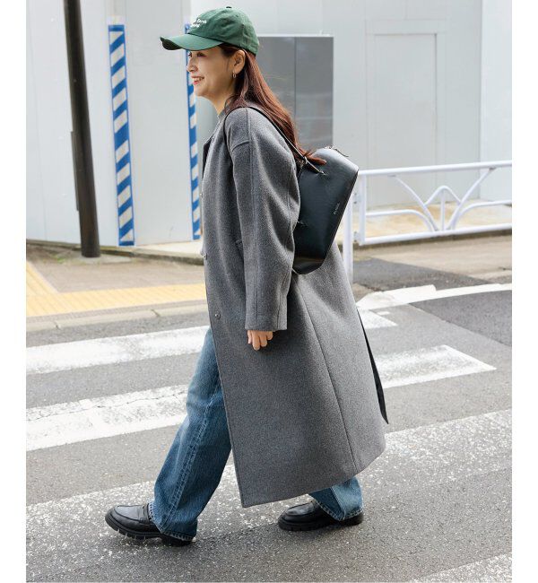 JOURNAL STANDARD「スーパー140ビーバーノーカラーコート」|ノーカラーコート|