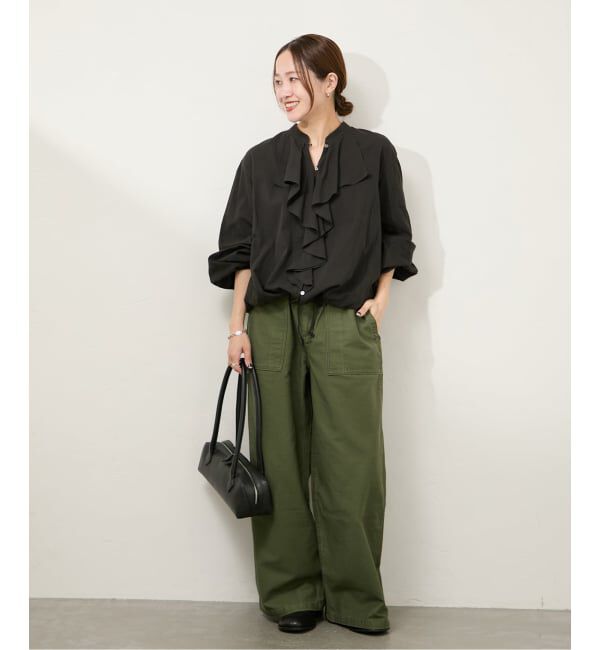 JOURNAL STANDARD「ボイルストライプフリルブラウス」|シャツ・ブラウス|