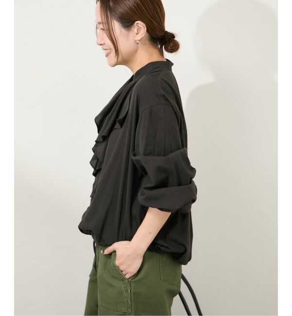 JOURNAL STANDARD「ボイルストライプフリルブラウス」|シャツ・ブラウス|