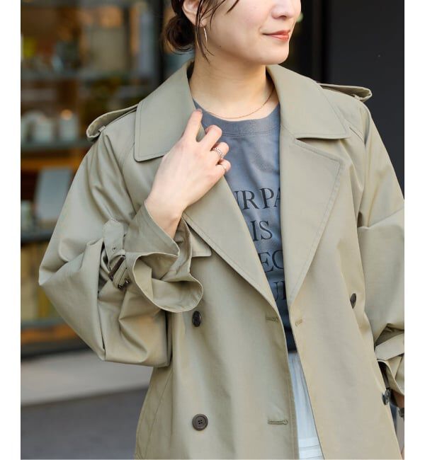 JOURNAL STANDARD「ハイカウントミディートレンチコート」|トレンチコート|カーキ