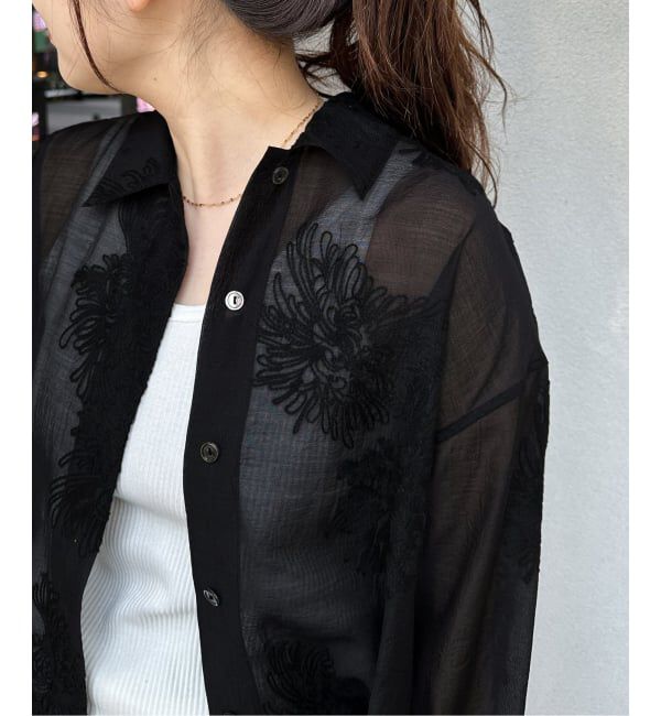 JOURNAL STANDARD「《追加予約》シアーレースビッグシャツ」|シャツ・ブラウス|