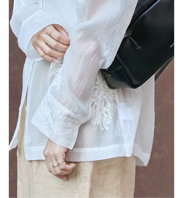 JOURNAL STANDARD「《追加予約》シアーレースビッグシャツ」|シャツ・ブラウス|