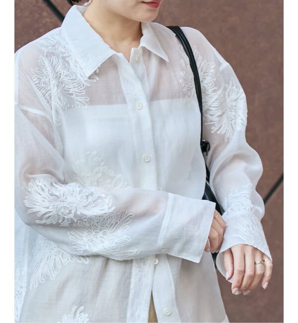 JOURNAL STANDARD「《追加予約》シアーレースビッグシャツ」|シャツ・ブラウス|