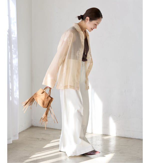 JOURNAL STANDARD「《追加予約》シアーレースビッグシャツ」|シャツ・ブラウス|