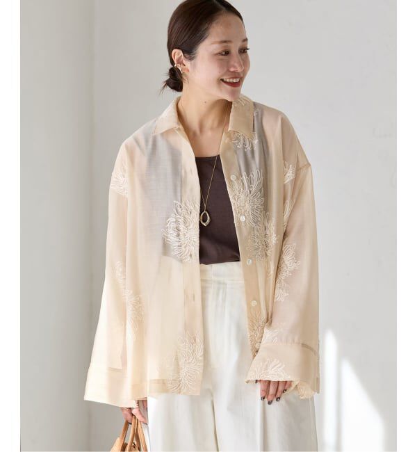 JOURNAL STANDARD「《追加予約》シアーレースビッグシャツ」|シャツ・ブラウス|