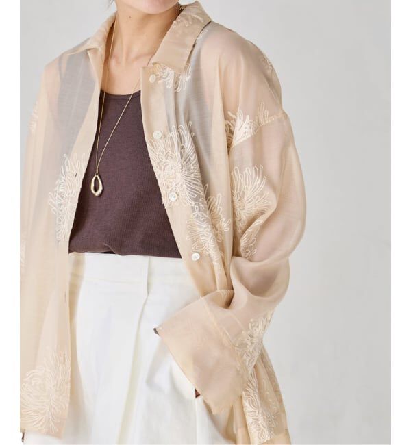 JOURNAL STANDARD「《追加予約》シアーレースビッグシャツ」|シャツ・ブラウス|