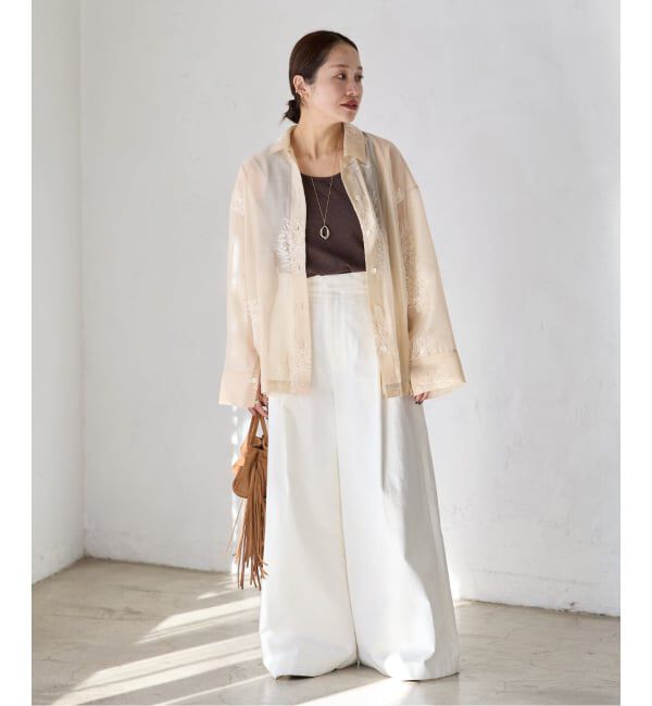 JOURNAL STANDARD「《追加予約》シアーレースビッグシャツ」|シャツ・ブラウス|