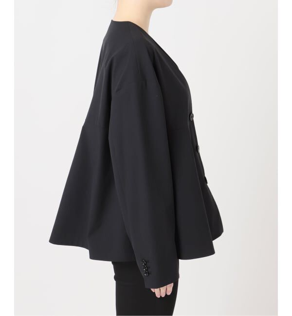 JOURNAL STANDARD「《予約》リネンナイロンストレッチフレアジャケット」|ノーカラージャケット|