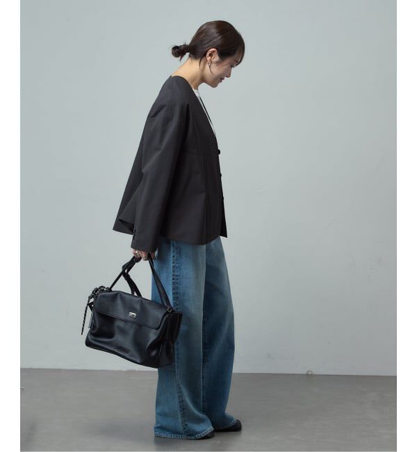 JOURNAL STANDARD「《予約》リネンナイロンストレッチフレアジャケット」|ノーカラージャケット|