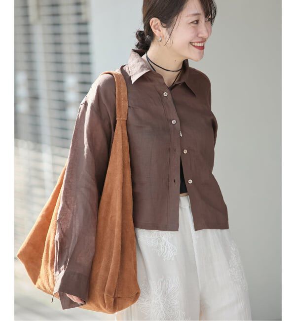 JOURNAL STANDARD「《予約》ゼフィールクロップドシャツ」|シャツ・ブラウス|ブラウン B