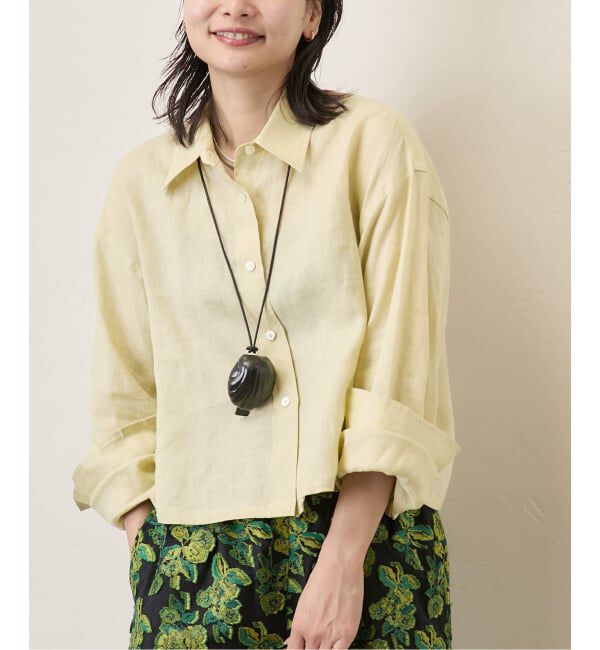 JOURNAL STANDARD「《予約》ゼフィールクロップドシャツ」|シャツ・ブラウス|イエロー