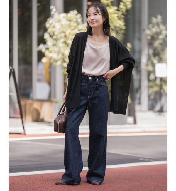 NOBLE「《WEB限定追加》【洗える】18Gシアー オーバーサイズカーディガン2」|カーディガン|