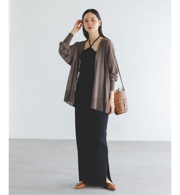 NOBLE「《WEB限定追加》【洗える】18Gシアー オーバーサイズカーディガン2」|カーディガン|