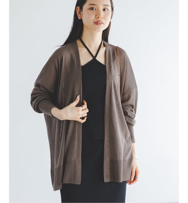 NOBLE「《WEB限定追加》【洗える】18Gシアー オーバーサイズカーディガン2」|カーディガン|