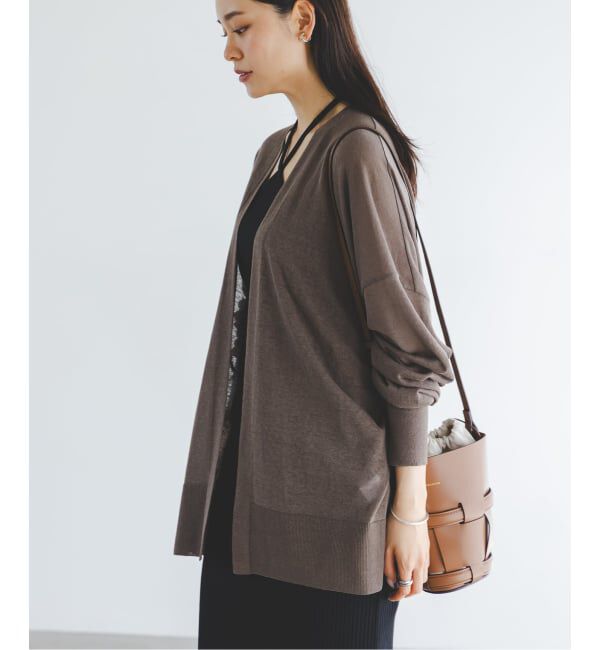 NOBLE「《WEB限定追加》【洗える】18Gシアー オーバーサイズカーディガン2」|カーディガン|