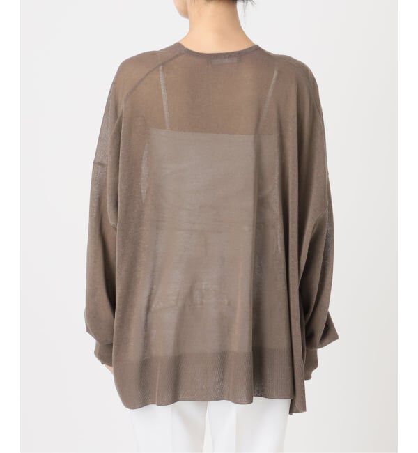 NOBLE「《WEB限定追加》【洗える】18Gシアー オーバーサイズカーディガン2」|カーディガン|