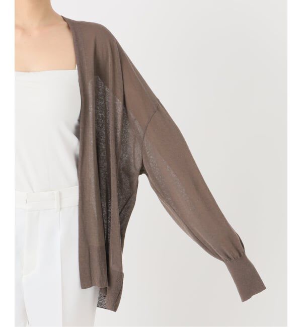 NOBLE「《WEB限定追加》【洗える】18Gシアー オーバーサイズカーディガン2」|カーディガン|