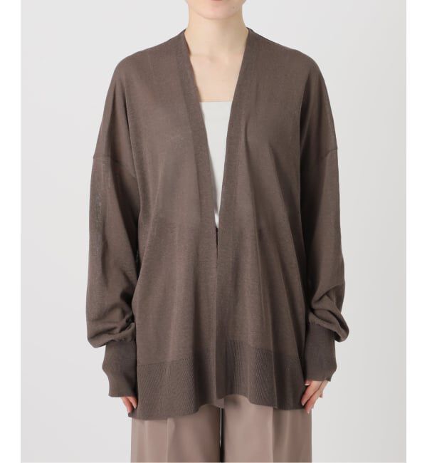 NOBLE「《WEB限定追加》【洗える】18Gシアー オーバーサイズカーディガン2」|カーディガン|