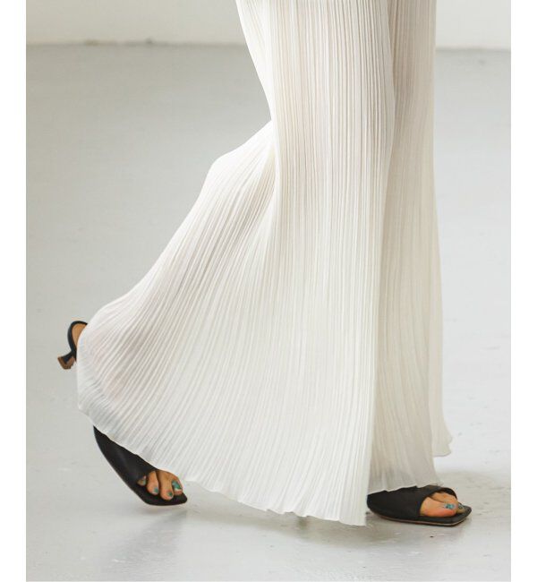 NOBLE「ファジーシフォンランダムプリーツパンツ」|その他|