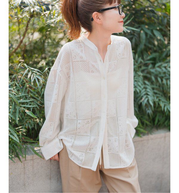 Spick and Span「《追加3》PEレースシャツ」|シャツ・ブラウス|