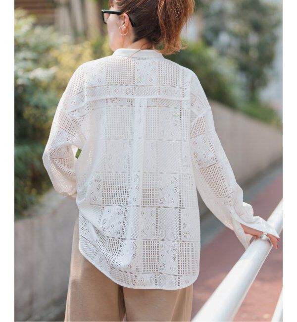 Spick and Span「《追加3》PEレースシャツ」|シャツ・ブラウス|