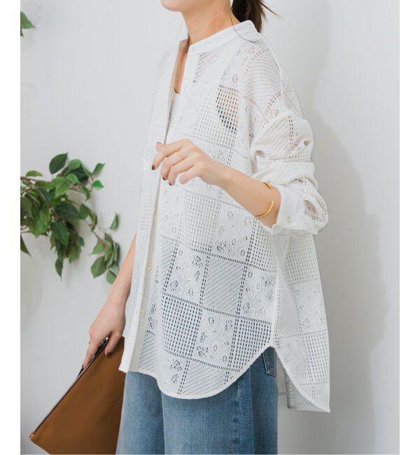 Spick and Span「《追加3》PEレースシャツ」|シャツ・ブラウス|