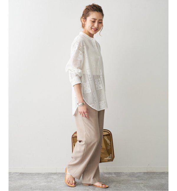 Spick and Span「《追加3》PEレースシャツ」|シャツ・ブラウス|