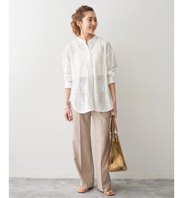 Spick and Span「《追加3》PEレースシャツ」|シャツ・ブラウス|