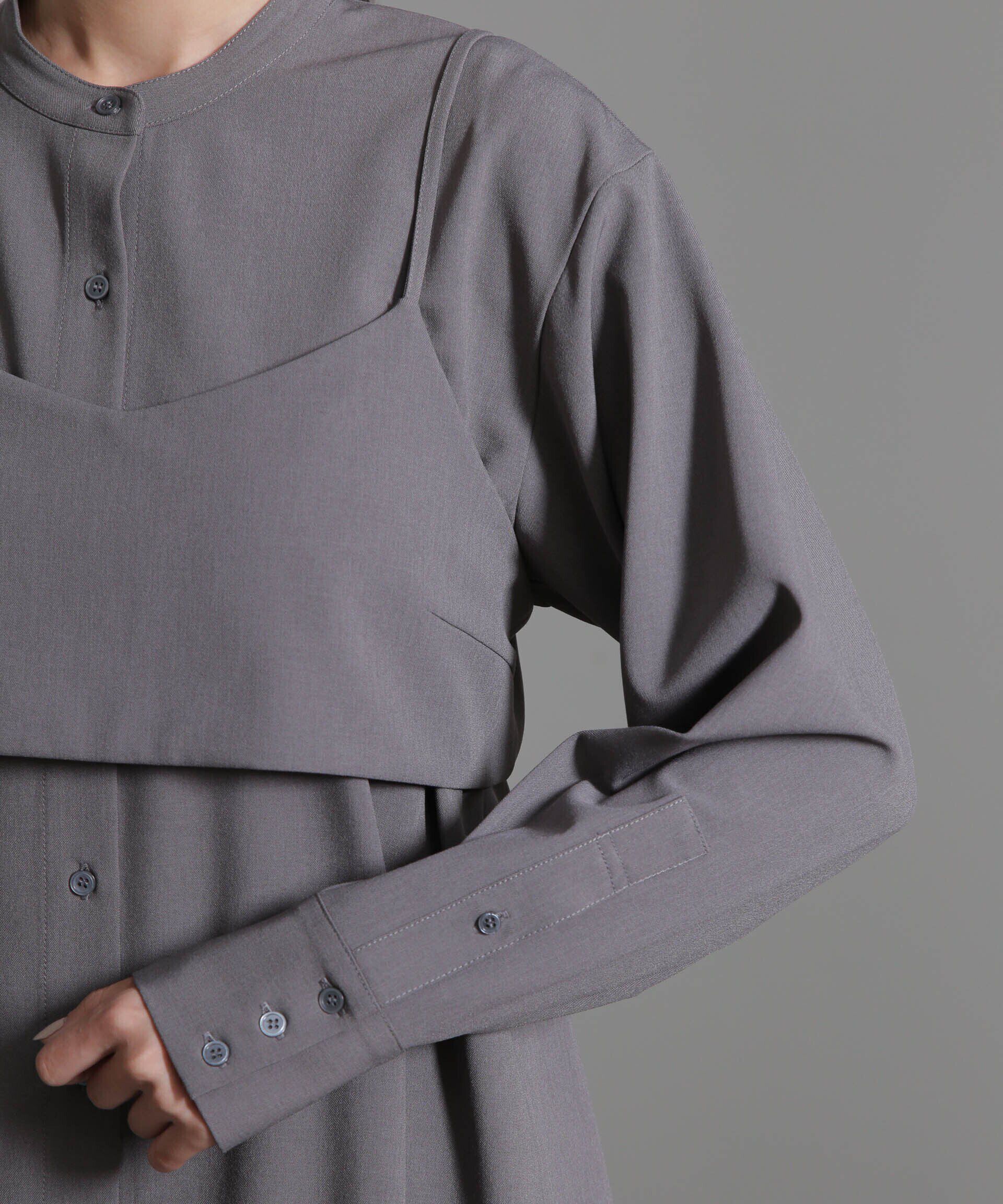 nano･universe「ショートキャミ付シャツ」|シャツ・ブラウス|