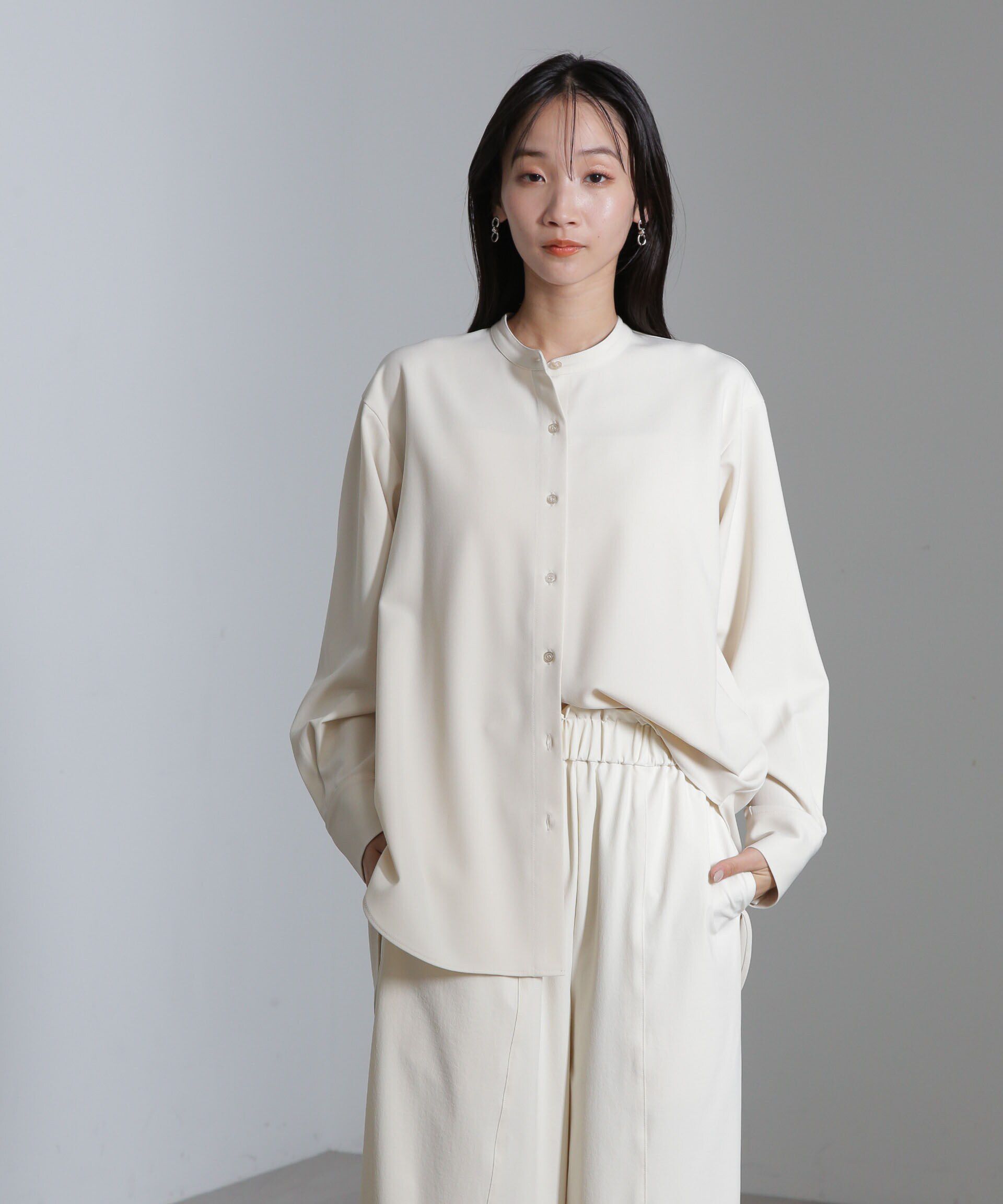 nano･universe「ショートキャミ付シャツ」|シャツ・ブラウス|