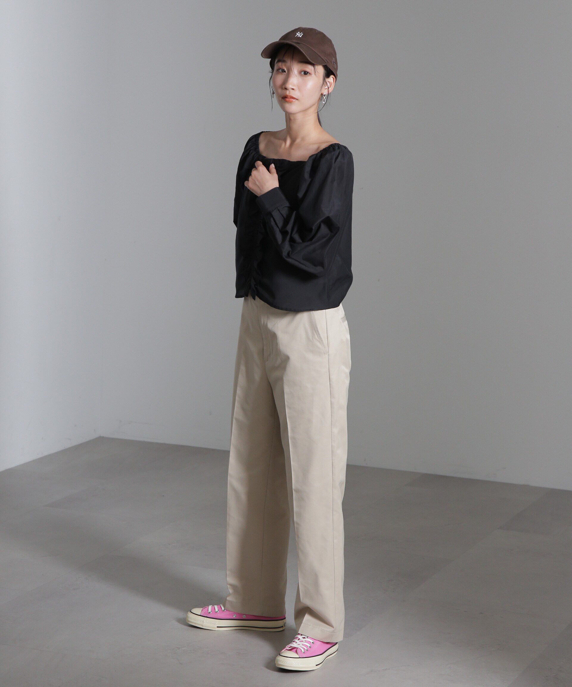 nano･universe「シルク混フロントフリルブラウス」|シャツ・ブラウス|